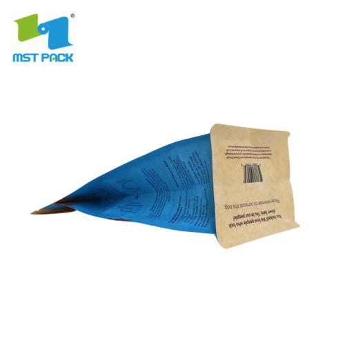 bolsa de bolsa de papel de papel de papel kraft fosco biodegradável