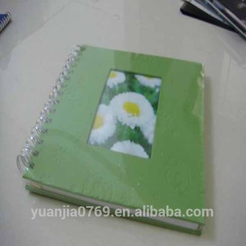 Hard cover wire-bound diary