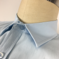 Sky Blue Short Rękaw Office Wear Shirt