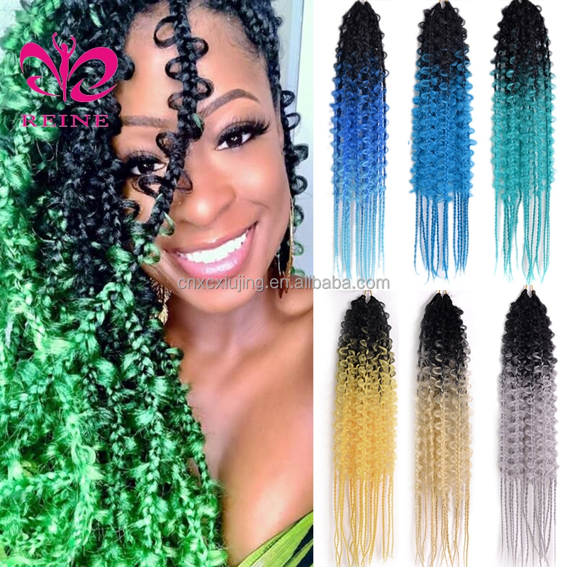 Wholesale  24/30 Inch Soft Butterfly Locs Crochet Braiding Hair Red Blue Straight Butterfly Locs Box Braiding Hair Extensions