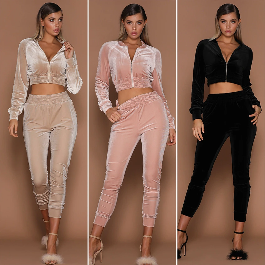 High Quality Casual Wears Sportswear Women Two Piece Pants Set Tracksuits