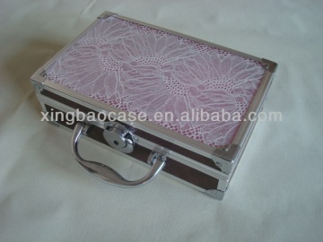 Jewelry box travel,jewelry train case,foam jewellery box