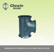 JZM balck malleable iron pipe connector tee/equal