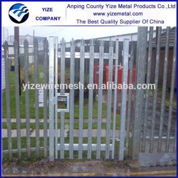 Galvanised Steel Palisade fence with razor wire / Palisade Security Fencing