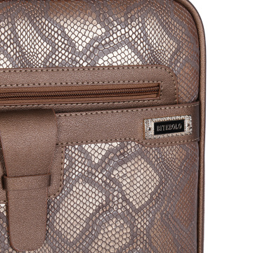 PU leather travel luggage with makeup bag market