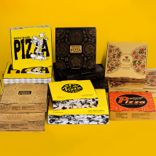 Y60 Custom Pizza Box Kraft Corrugated Cardboard Pizza Packaging