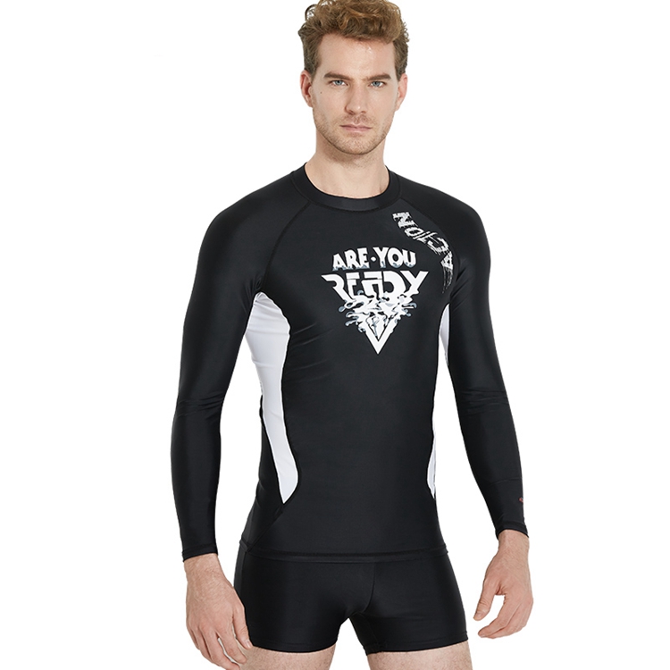 Custom Men's Long Sleeves Uv Protection Surf Rash Guard
