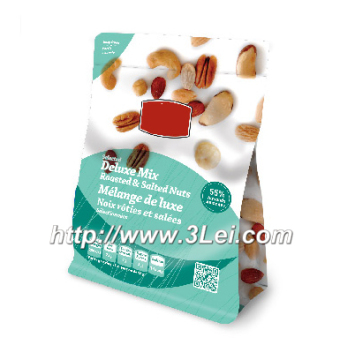 Quad Seal Bags, Box Pouch, Ziplock Flat Bottom Bags, Flat Bottom Pouch