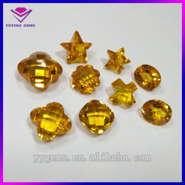 AAA China gemstone supplier flower shape Yellow Sapphire price