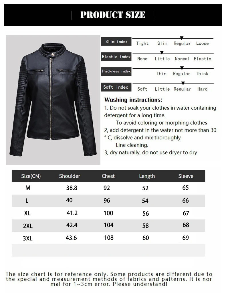 Wholesale Custom Women's Winter Autumn Outdoor Casual Fashion Leather Coat Fit Plus Size PU Leather Jacket with Zipper