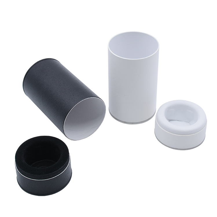 Black White Red Small Paper Tube Packaging Elegant Gift Round Paper Box With Lid