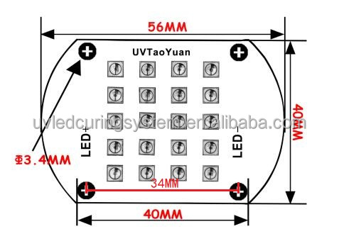 365nm UV LED module 50W quartz lens Uv lamp curing led light system