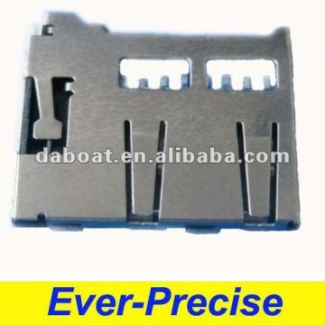 Trans-flash PUSH type micro0-sd memory card connector