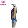 Aṣa Long Sleeve apapo apapo Printing Gymnastics Leotard