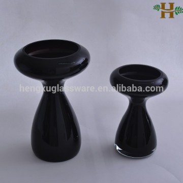 Hand blown glass vases for centerpieces, mushroom shaped art glass vases