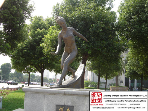 Plaza natürliche Bronze-Skulptur