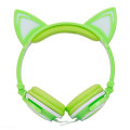 Macaron glow headphones with cat ears