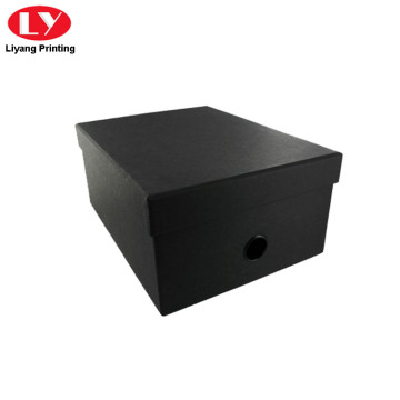 Luxury Matte Black Shoe Box with Lid