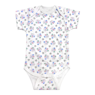 Organic Cotton Short Sleeve Onsie Climbing Suit for Babies and Young Children