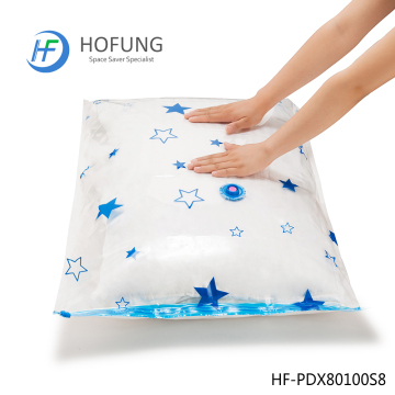 Vacuum compressed bag space saving storage bag