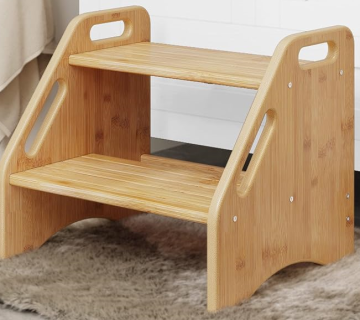 Step Stool for Adults & Kids Wooden Stepstool
