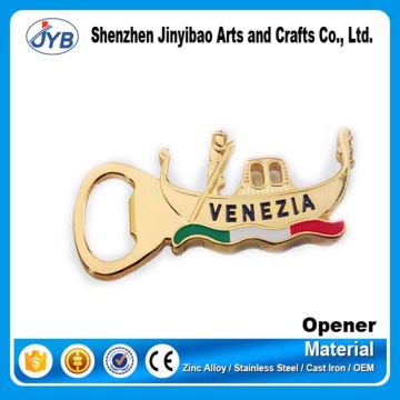 Nice desing Venezia cans bottle opener custom gold plated boat or ship shaped beer bottle openers for promotion