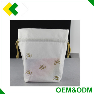 High quality low price recycle drawstring shopping bag customized 80gsm thick bammboo bag