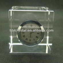 Fashion crystal cube clock for office decoration & gift