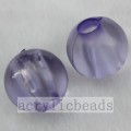 Transparent frosted round beads with big through hole 