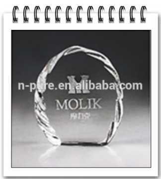 Personalized logo engrave crystal iceberg