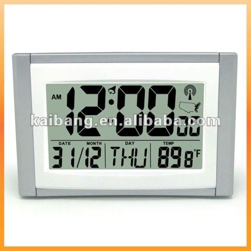 LARGE LCD DISPLAY RADIO CONTROLLED CLOCK