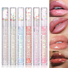 Glossy Shiny Crystal Glitter Shimmer Lip Gloss for Hydrating Lips