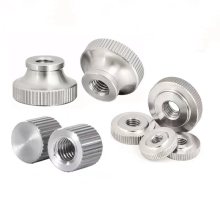 Stainless Steel Knurled Thumb Nuts: Knurled Nut with Collar - Round Thumb Nut