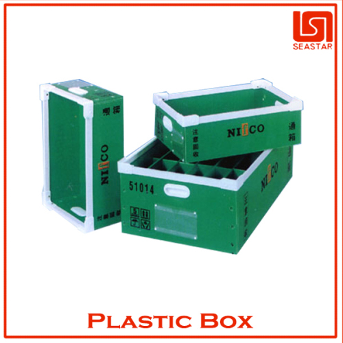 Folding coroplast plastic storage box in China