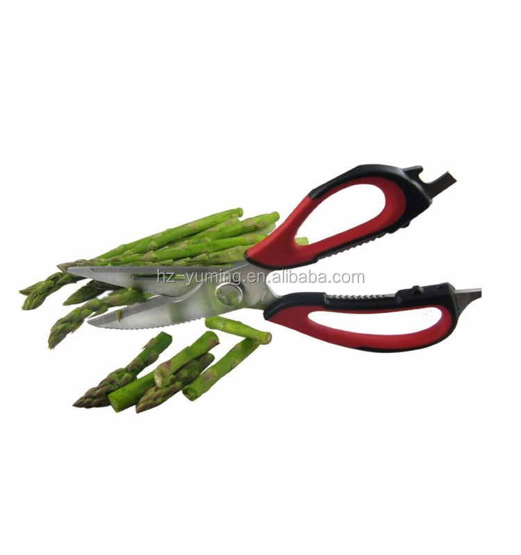 7 in 1 multi-function kitchen fish cutting scissors with magnet