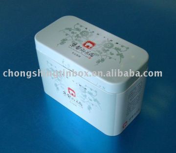 rectangle tea tin box