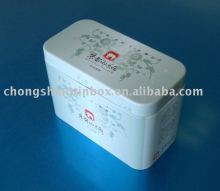rectangle tea tin box