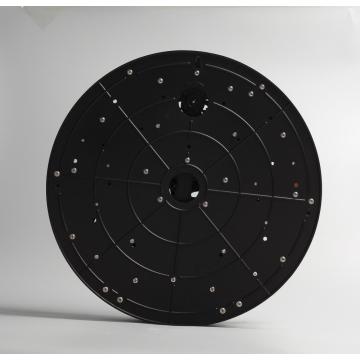 Reloj de pared de engranaje redondo con accesorios negros