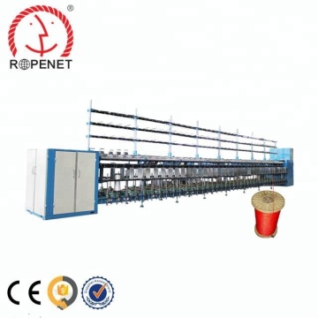 High capacity plastic rope yarn twisting machine