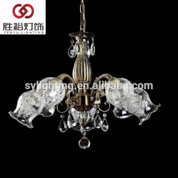 (promotional item 38USD/PCS) glass lampshade led discount chandeliers