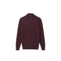 Men's Knitted Quarter Zip Mock-neck Pullover