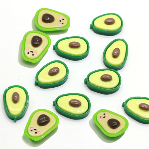 Cute Resin Simulation Fruit Avocado Flatback Cabochon Flatback 3D Resin Avocado Food DIY Craft Hair Decoration Accessory