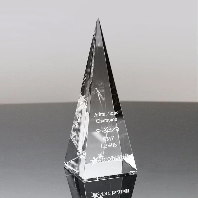 Obelisk Trophy Crystal Shield Crown Award Pyramid Crystal Paperweight