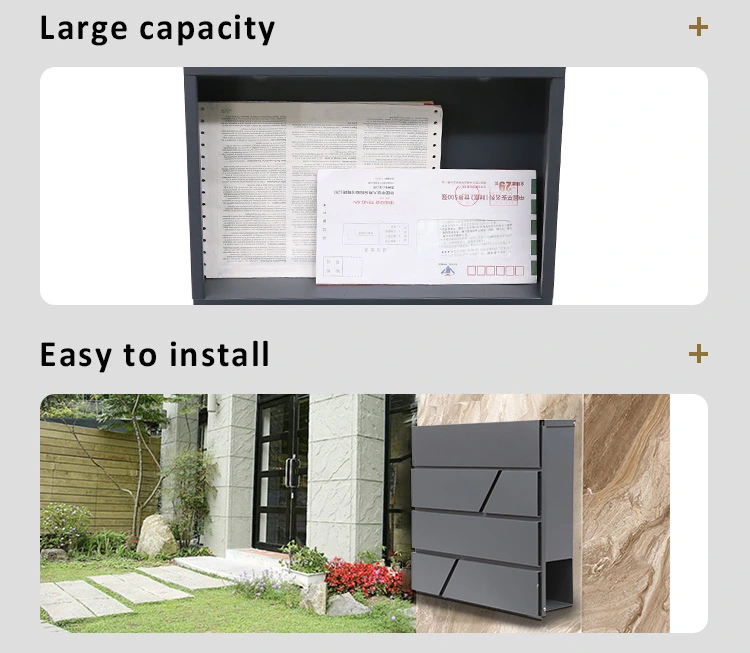 2021 Hot Selling Europe Manufacture Cheaper Letter Box Outdoor Wall Mount Stainless Steel Post Box/