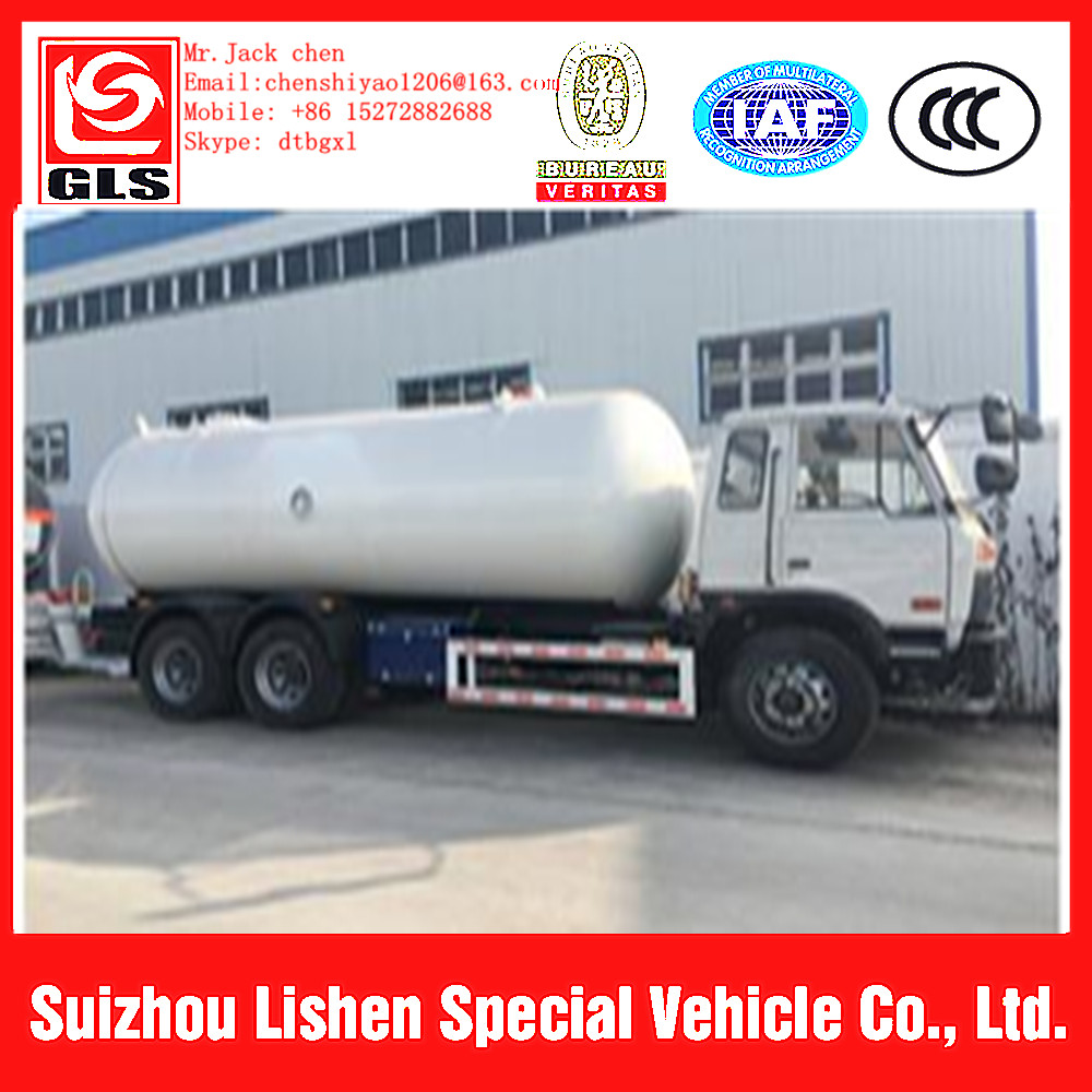 6x4 Dongfeng 25.3m3 lpg distributeur réservoir camion