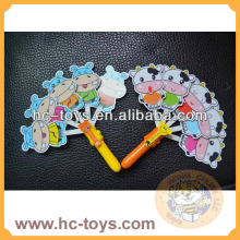 Plastic hand fan,cartoon fan with pen,summer toys