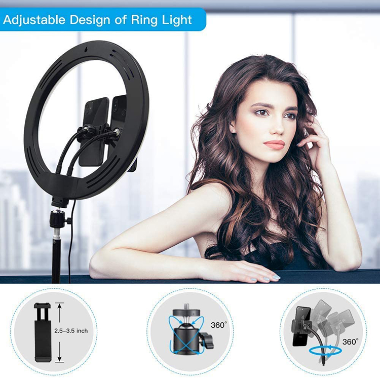 12 inch RGB ring light with tripod 