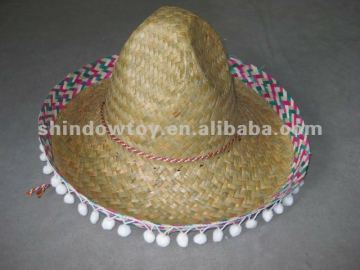 Mexican straw sombrero hat,Fashion Mexican wheat straw hat