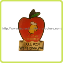 Gold Plating Customized Apple Memorial Badge