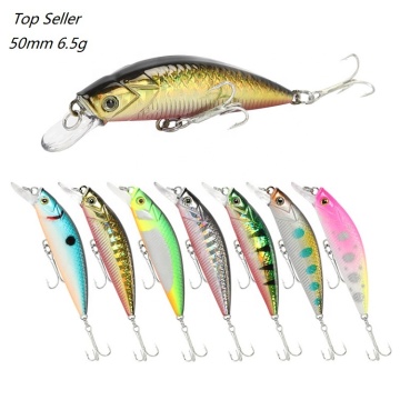 Long Throw Hard Bait Trolling Jerkbait Minnow Lure 50mm 6.5g